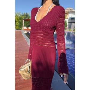 Vestido con Detalle Calado y Mangas Estilo Español 2840, Prenda Informal Transpirable con Cintura Natural - Product Image 2