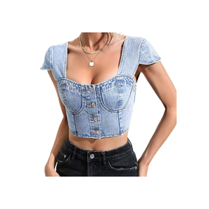 Bustier en denim de haute qualité pour femmes à prix avantageux - Product Image 5
