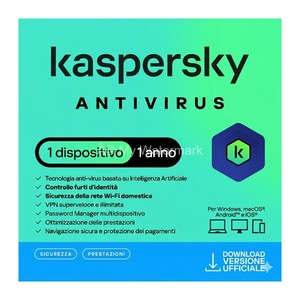 KASPERSKY ANTIVIRUS 2020 PC / MAC / ANDROID / IOS - 1 ANNO - 1 DISPOSITIVO - Product Image 1