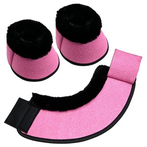 High Quality HorseShoes <b>Foam</b>-<b>padded</b> Glitter Satin Lining Hoof Overreach Boots Equestrian Equipment - Product Image 3