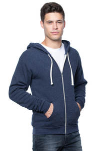 Bella Canvas 3739 Broderie Personnalisée Logo Textes Éponge Polaire À Capuche Zip Ups Tri-blend Hoodies - Product Image 5