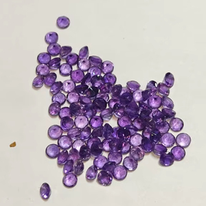 พลอยอเมทิสต์สีม่วงธรรมชาติอัญมณีหลวม3มม. กลมเจียระไนแบบงดงาม - Product Image 6