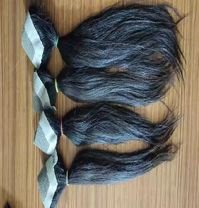 Peluca de onda recta y suelta sedosa India Topper pelo humano virgen trama doble estilo de cinta preunida - Product Image 1