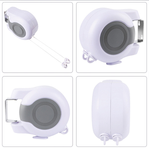 Ligne de lavage rétractable en plastique extensible de <span class=keywords><strong>corde</strong></span> couverte extérieure de câble jumeau fixé au mur extractible - Product Image 5