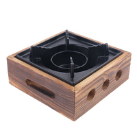 Nouveau réchaud à alcool carré solide en alliage d'aluminium, Mini poêle à bois pour ragoût sec