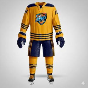 Maillots de hockey sur glace pour hommes de qualité supérieure - 100% polyester, impression personnalisée, logo sur le devant, tissu respirant, service OEM pour les États-Unis - Product Image 5