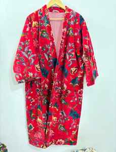 Robe kimono longue en coton à motif floral, tissu polaire, doux, chaud et léger, confortable pour une baignoire spa ou un usage domestique, nouvel arrivage - Product Image 4