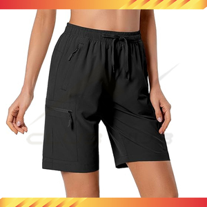 Pantalones cortos de Yoga ligeros de alta calidad para mujer, deportivos, informales, transpirables, de secado rápido, de LICRA atléticos/bolsillos con cremallera de nailon - Product Image 4