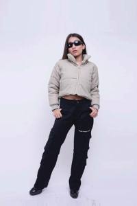 แจ็กเก็ตขนเป็ดสำหรับผู้หญิงเสื้อแจ็คเก็ตขนเป็ดกันลมแฟชั่นใหม่เสื้อ2025สีลำลองเสื้อครอปแห้งเร็ว - Product Image 4