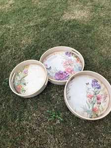 Meilleur prix, plateau de service rectangulaire en MDF, ensemble de plateaux imbriqués, laqué à la résine, plat décoratif pour table basse, fournisseur en gros - Product Image 6