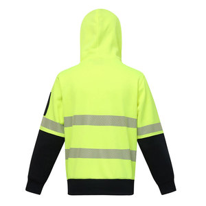 Chaqueta de Alta Visibilidad para Hombre, Impermeable, con Capucha, Reflectante, Chaqueta de Invierno Amarilla de Seguridad para Trabajo - Product Image 6