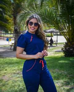 Garde-robe médicale personnalisée de luxe haut de gamme personnalisée ensembles d'uniformes de joggeurs bleu <span class=keywords><strong>royal</strong></span> avec logo 5 poches - Product Image 6