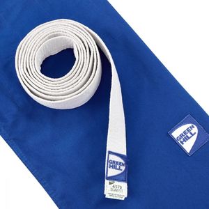 Traje de Judo Personalizado Green Hill Club, Kimono Azul de BJJ con Logotipo Bordado, Técnica Lavada, Ropa de Artes Marciales, Talla Personalizable, Ropa Deportiva - Product Image 3