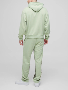 Survêtement pour hommes 100% coton de haute qualité logo brodé personnalisé poids lourd 500GSM confortable homme survêtement hip hop - Product Image 4