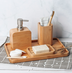 Juego de baño de madera Juego de 3 piezas Hecho a mano de alta calidad para juego de Baño de hotel Fabricación al por mayor Precio más bajo - Product Image 4