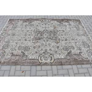 พรมสไตล์ตุรกีโบราณสีเบจสีน้ำตาลขนาด5.6x8.3ฟุตลายสี่เหลี่ยมผืนผ้าคลาสสิกสำหรับห้องนั่งเล่นห้องนอนสำหรับวัยรุ่น - Product Image 3