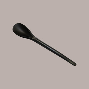 200-Piece Disposable <b>Black</b> <b>PLA</b> Spoon for Yogurt and Granita 17.5cm Length - Product Image 1
