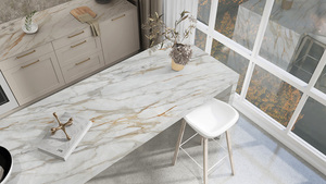 Comptoirs de cuisine contemporains sur mesure Prime Core en granit, épaisseur 2-3 cm, largeur 59-61 cm, bord arrondi, pour salle de bain et hôtel - Product Image 1