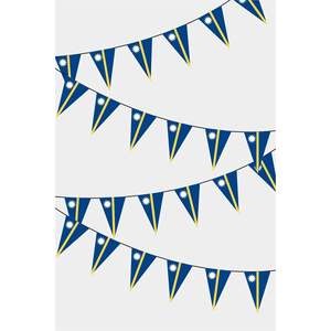 Guirlande de drapeaux triangulaires de Nauru pour décorations de fête - Product Image 1
