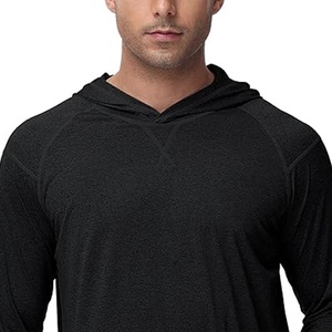 Sweat à capuche noir respirant léger et performant pour la pêche, UPF 50, manches longues, vêtements d'extérieur - Product Image 6