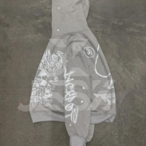 เสื้อฮู้ดทรงแบ็กกี้2024ซักได้สีดำเสื้อผ้าแนวสตรีทผ้าฝ้าย100% ลำลองปล่อยไหล่ตกระบายอากาศได้ดีซักอย่างมีความสุข - Product Image 3