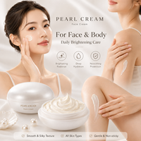 Crème éclaircissante et hydratante pour le visage à l'arbutine et au glutathion, soin de nuit pour peaux sèches et foncées, marque privée
