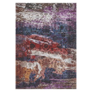 RUGS DEPOT LXDP-0894 Wholesale Multicolor Neutral Contemporary Abstract Digital Printed Machine Washable Chenille Rug Non <b>Slip</b> - Product Image 1