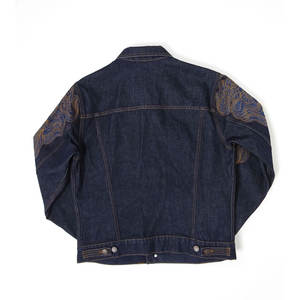 Veste en jean brodée pour hommes très vendue Veste en jean de haute qualité pour les designs d'hiver de rue tendance - Product Image 4