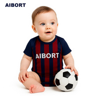 Ensembles de football personnalisés pour bébés, tendance, légers, en tissu frais, impression personnalisée, pour l'été et l'automne, séchage rapide