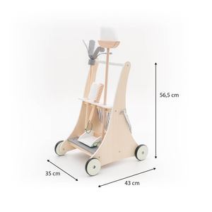 Carrito de Limpieza de Madera ROBINCOOL con Accesorios, Incluye Mopa, Escoba, Cepillo y Recogedor para Limpieza del Hogar - Product Image 4
