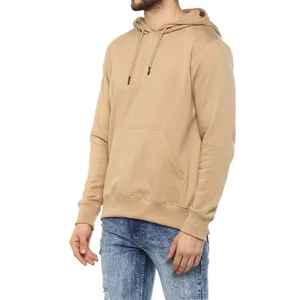 Sweat-shirt à capuche en coton basique pour homme, coupe classique, imprimé sur mesure, avec poche kangourou et technique de gaufrage en relief - Product Image 5