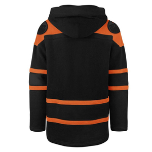 Vente en gros de sweats à capuche de hockey sur glace personnalisés par sublimation, de haute qualité, pour équipes, en polyester épais, à rayures - Product Image 6