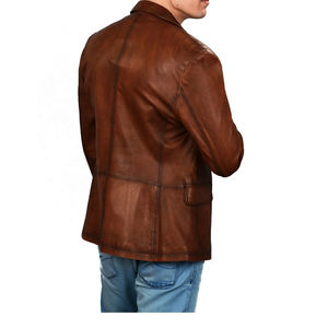 Chaquetas para hombre, nuevo abrigo supersuave, chaqueta de cuero para hombre con tabaco, totalmente personalizada con piel de vaca Original 100%, precio razonable - Product Image 2