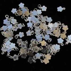 6mm 7mm 925 plata esterlina diamante corte flor brillante dijes sueltos hallazgos oro encontrar accesorio DIY espaciador Real encantos joyería - Product Image 2