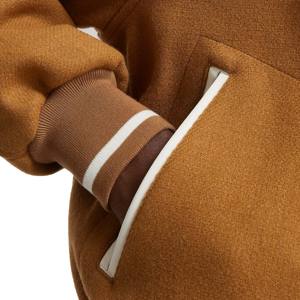 Chaqueta de invierno con grafiti pesado de poliéster 100% personalizada para hombre Chaqueta de béisbol de calidad superior bordada con logotipo personalizado para hombre - Product Image 6