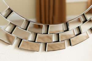 Beautifully Handmade Foyer Hallway Entry Elegant <b>Wall</b> Mount <b>Round</b> Glass <b>Mirror</b> for Home Decor - Product Image 4