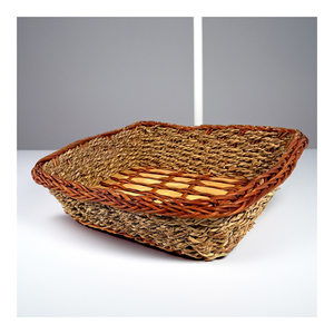 ถาดหวายที่ให้บริการที่ทนทานทำด้วยมือในเวียดนามเป็นมิตรกับสิ่งแวดล้อมหวายทอสไตล์พร้อมกรอบไม้ไผ่สำหรับการตกแต่งภายในบ้านที่ทันสมัย-SS2037 - Product Image 1