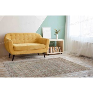 Geometric Pattern <b>Rugs</b>, Soft Tones Printed <b>Rug</b> - Modern Decor,<b>Chenille</b> <b>Rug</b> - Product Image 3