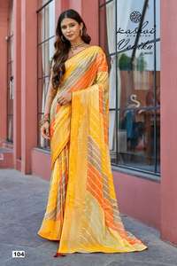 Venika Chiffon brasso Foil ตลาด Saree ในอินเดีย - Product Image 2