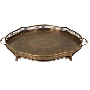 Plateaux de service décoratifs en laiton et aluminium faits à la main, finition luxueuse, pour hôtel, maison et décoration de table - Product Image 4