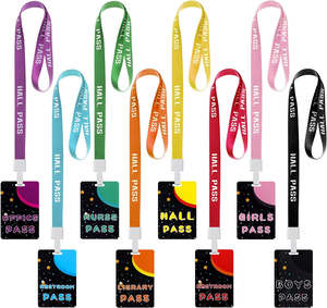 Carte de lanière en PVC tendance colorée personnalisée carte de travail de lanière en ABS carte d'exposition cadeau d'affaires scolaire - Product Image 1