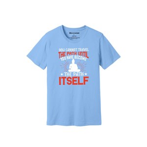 T-shirt 100% coton avec impression de thèmes de bouddha Style décontracté 12 options de couleur 160-180 Placement de conception personnalisable GSM lourd - Product Image 1