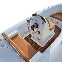Bateau pneumatique semi-rigide ZHENBO 12 pieds en fibre de verre, coque en V, RIB-360C, Hypalon, certifié CE, 360 Marine Fishing, 6 personnes, eaux océaniques, 30 CV