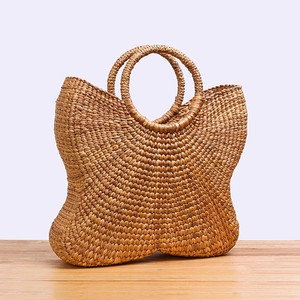 Sac à main papillon en osier jacinthe d'eau à la mode magnifique sac à main en paille naturelle pour femme - Product Image 6