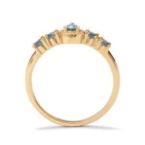Anillo de Topacio de Corte Ovalado en Oro de 14K con Baño de Rodio - Product Image 3