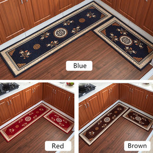 Tapis de cuisine personnalisés à succès, ensemble de tapis tuftés à motif floral en fibres synthétiques, coussinés, antidérapants et résistants à l'eau - Product Image 2