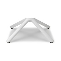 Table de bistrot carrée d'extérieur 70x70 cm, plateau en technopolymère, colonne en aluminium peint, base à quatre pieds pour café, restaurant, terrasse