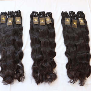 Paquetes de cabello humano brasileño rizado crudo doble dibujado cuerpo ondulado proveedor de alta calidad onda natural libre derramamiento vietnamita indio - Product Image 1