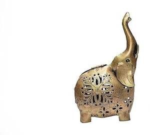 <b>Elephant</b> Showpiece Statue Aluminium Christmas Handmade Tea Light Candle Holder Lantern Stand for Home Living Room <b>Decoration</b> - Product Image 3