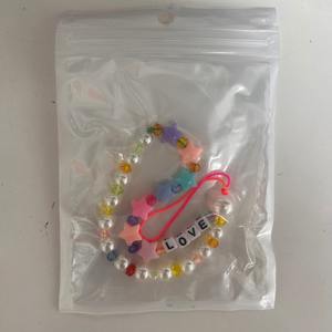 Pulsera de Cuentas Y2K con Diseño de Ojo Turco Arcoíris y Estrella LOVE, Correa para Teléfono Móvil de 30cm - Product Image 3